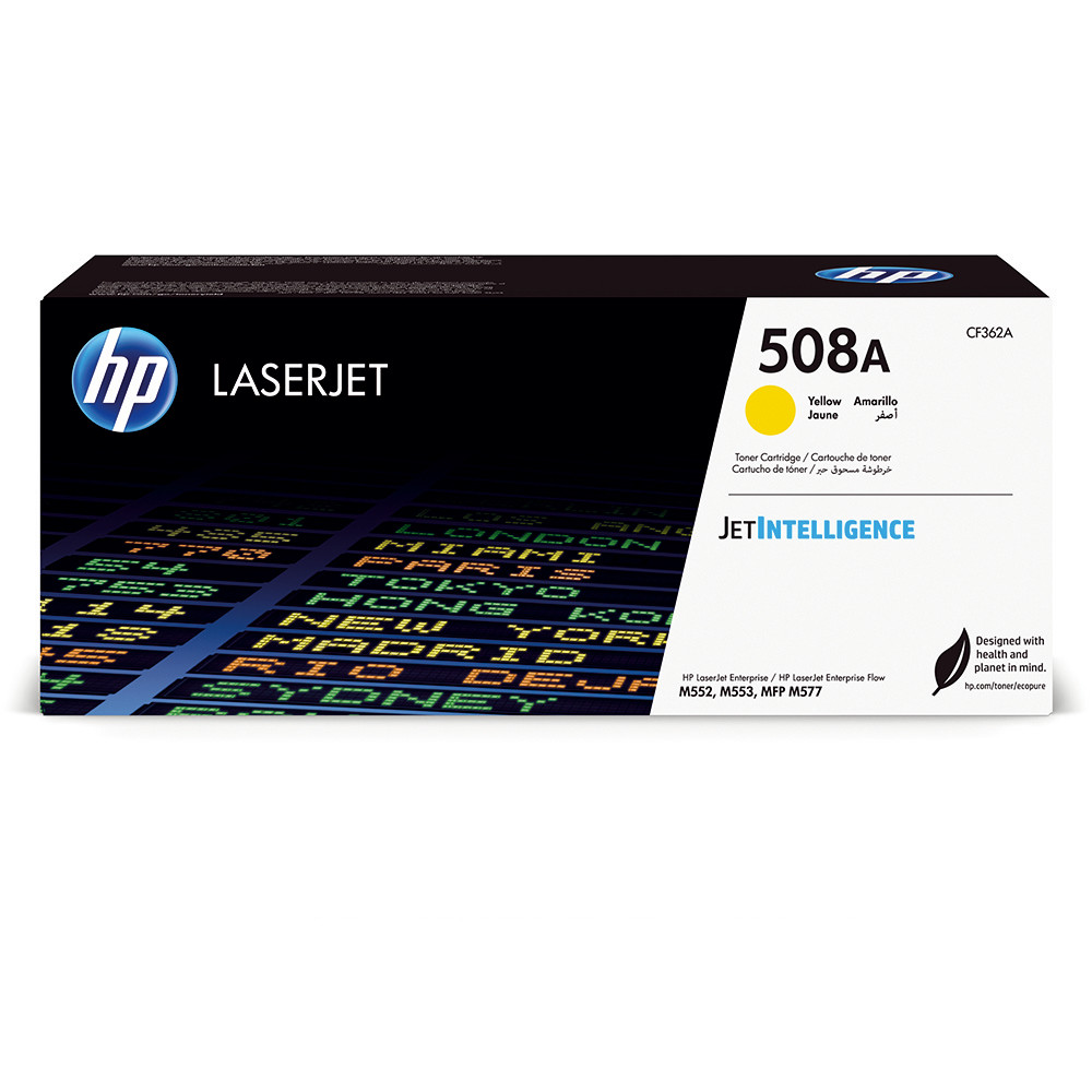 Cartouche toner HP 508A jaune pour imprimante laser