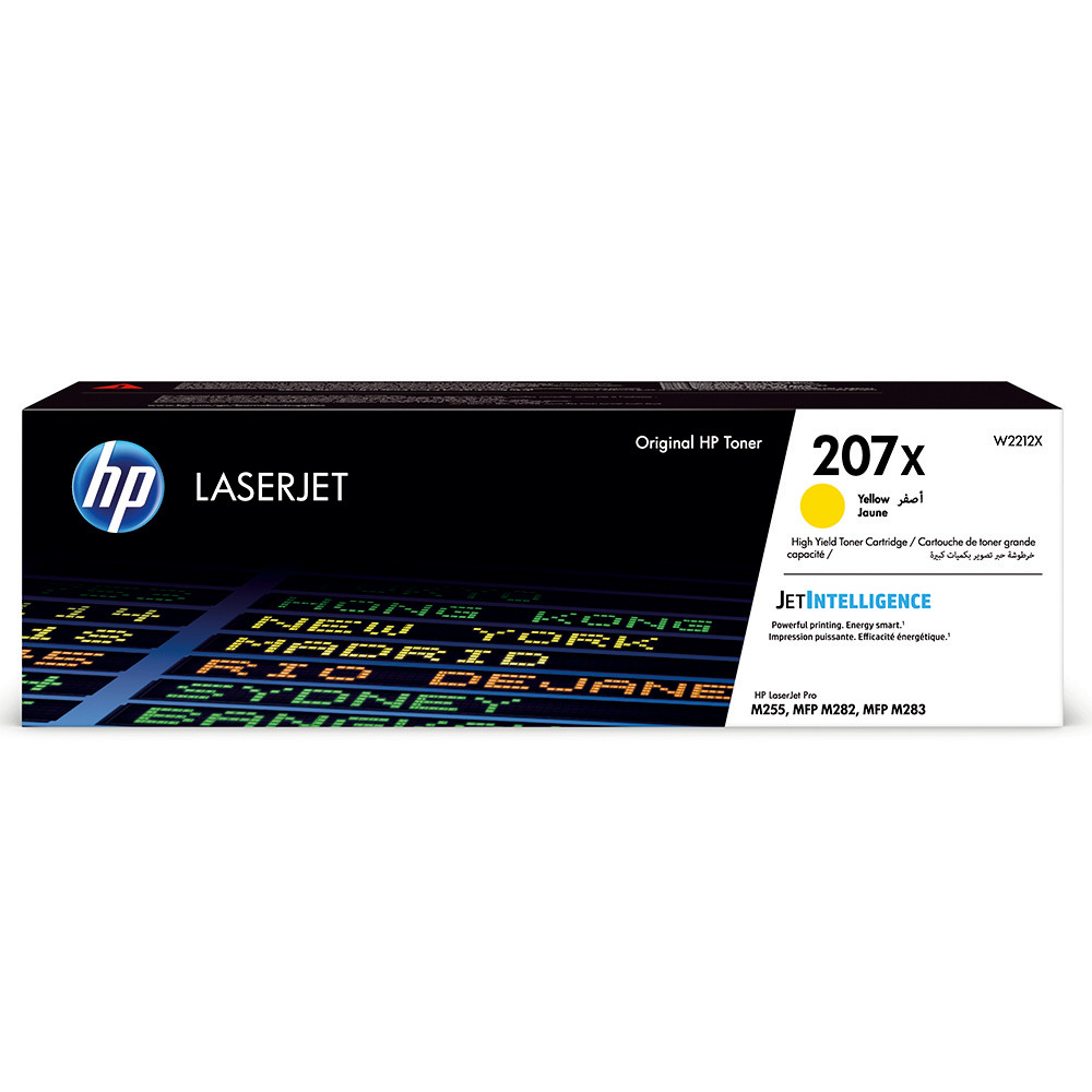 Cartouche toner HP 207X jaune pour imprimante laser