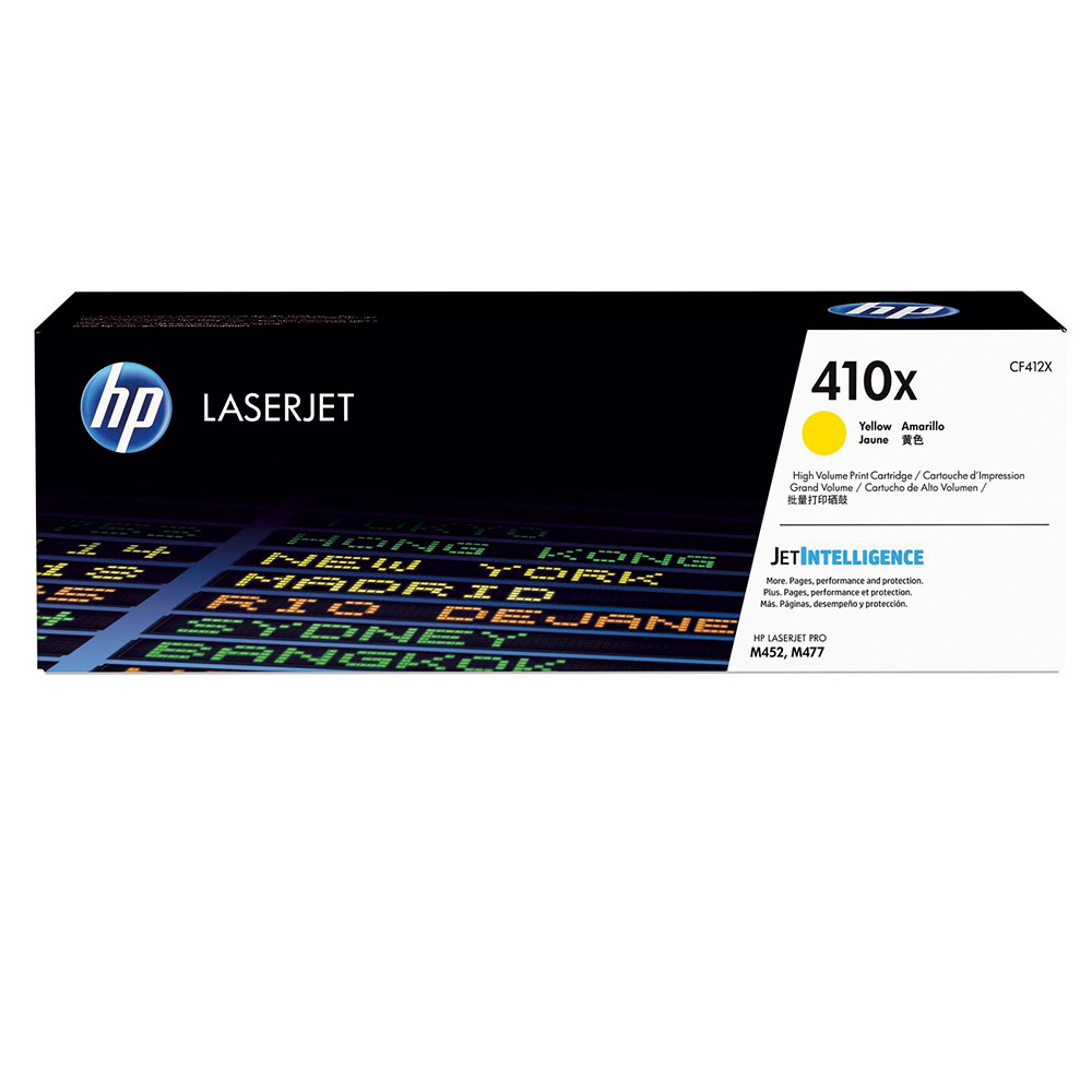 Cartouche toner HP 410X jaune pour imprimante laser