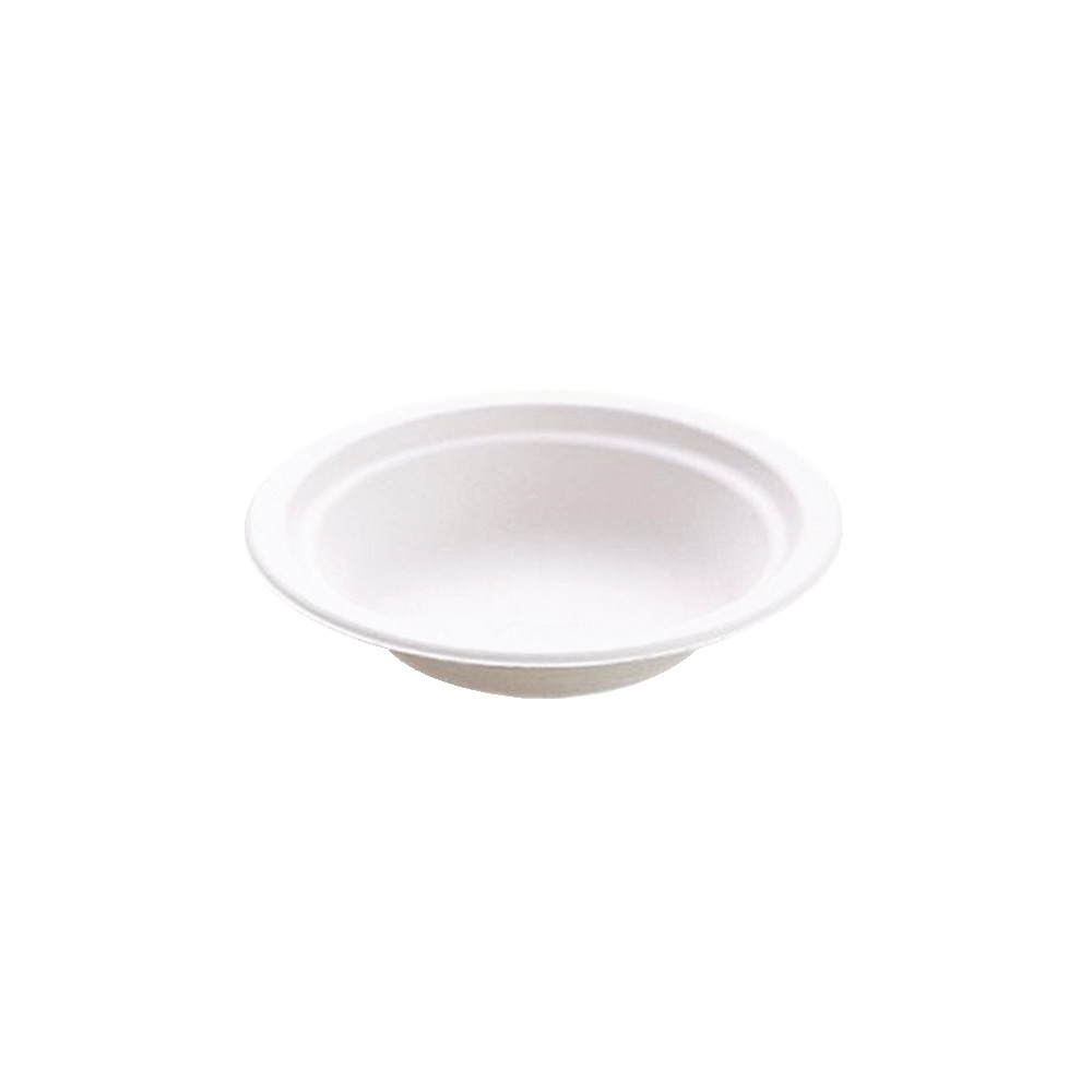 Bols en bagasse naturelle Huhtamaki 40 cl blancs, lot de 50
