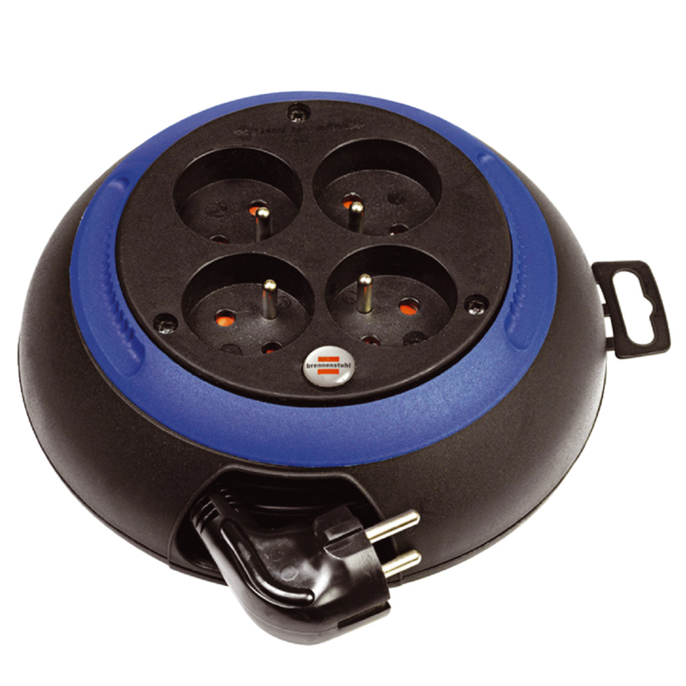 Enrouleur électrique domestique Brennenstuhl, Design-Box 4 prises, câble 3m H05VV-F 3G1,0, coloris b