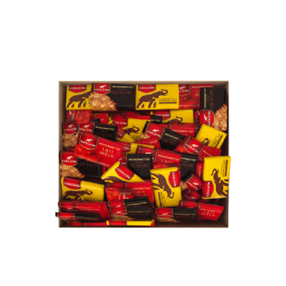 Assortiment de 220 mignonnettes de chocolat Côte d'Or