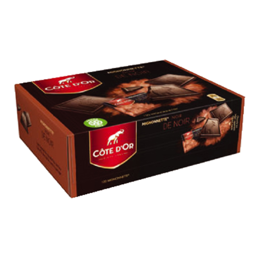 Boîte de 120 mignonnettes Côte d'Or au chocolat noir