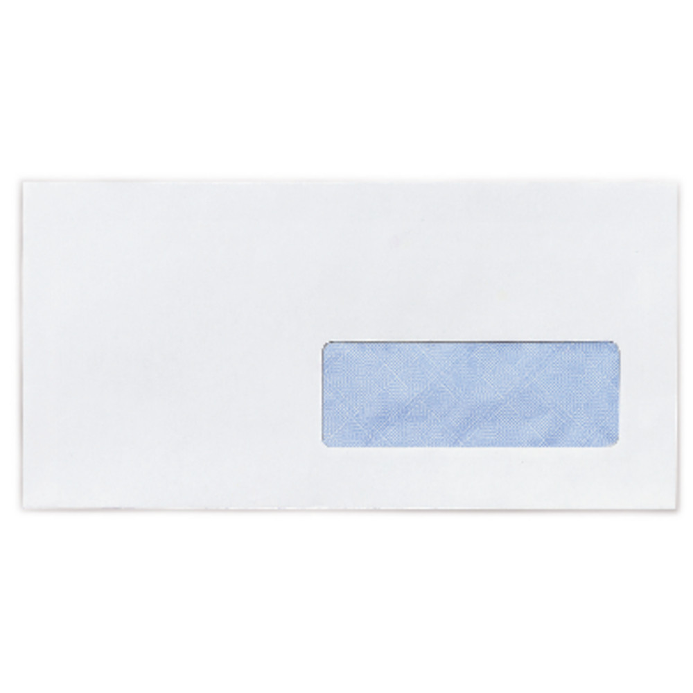 Enveloppes blanches Raja, bande autoadhésive, 110 x 220 mm, lot de 500