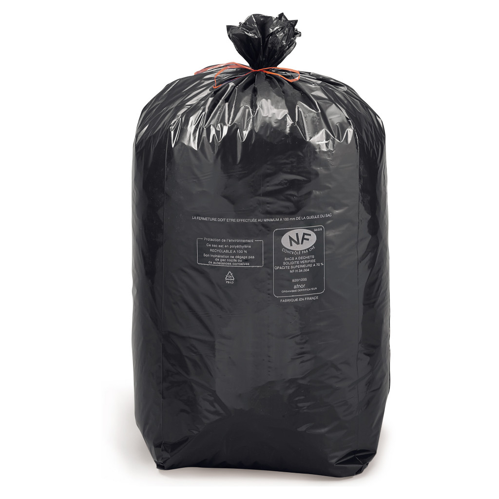 Sac-poubelle déchets courants noir
