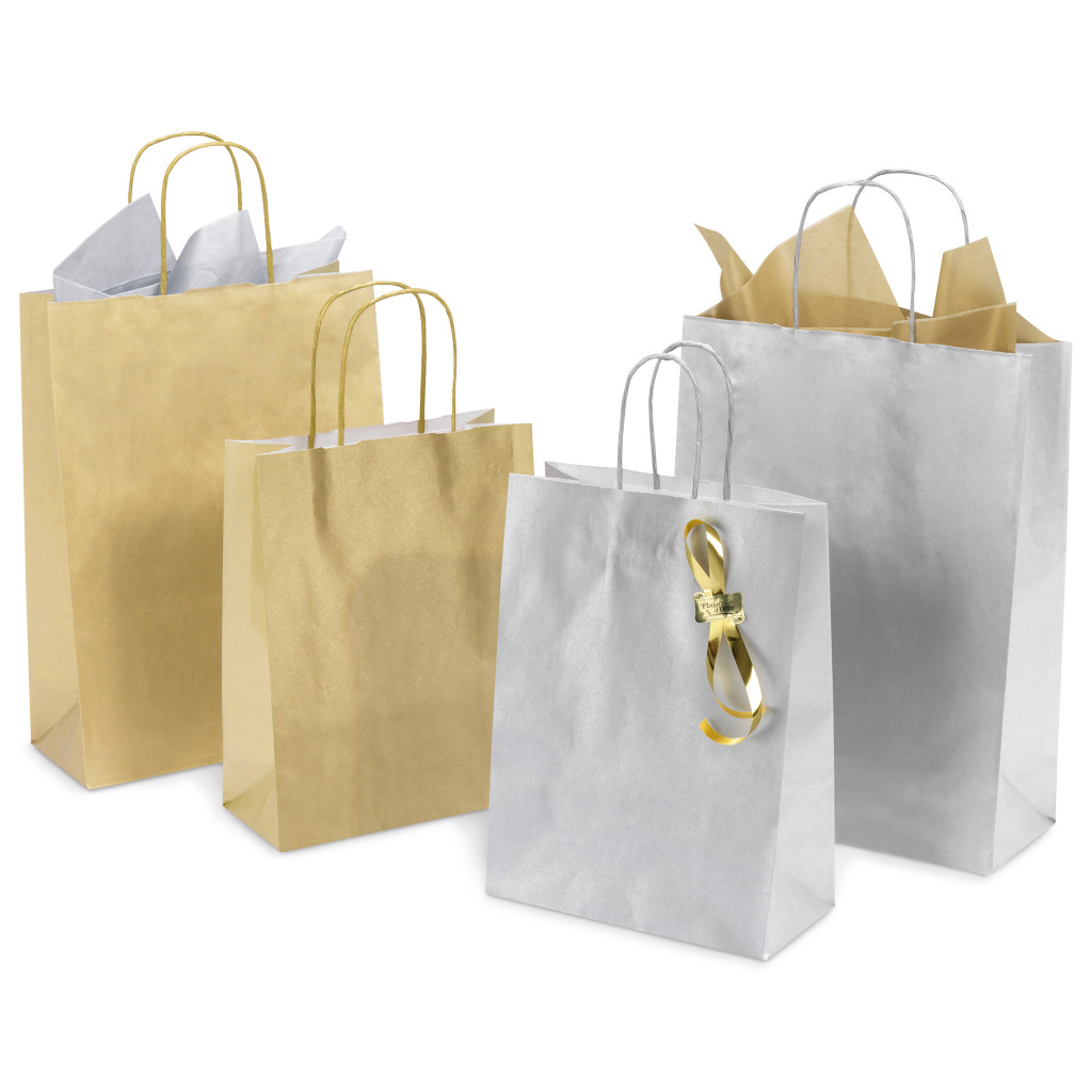 Sac kraft or et argent