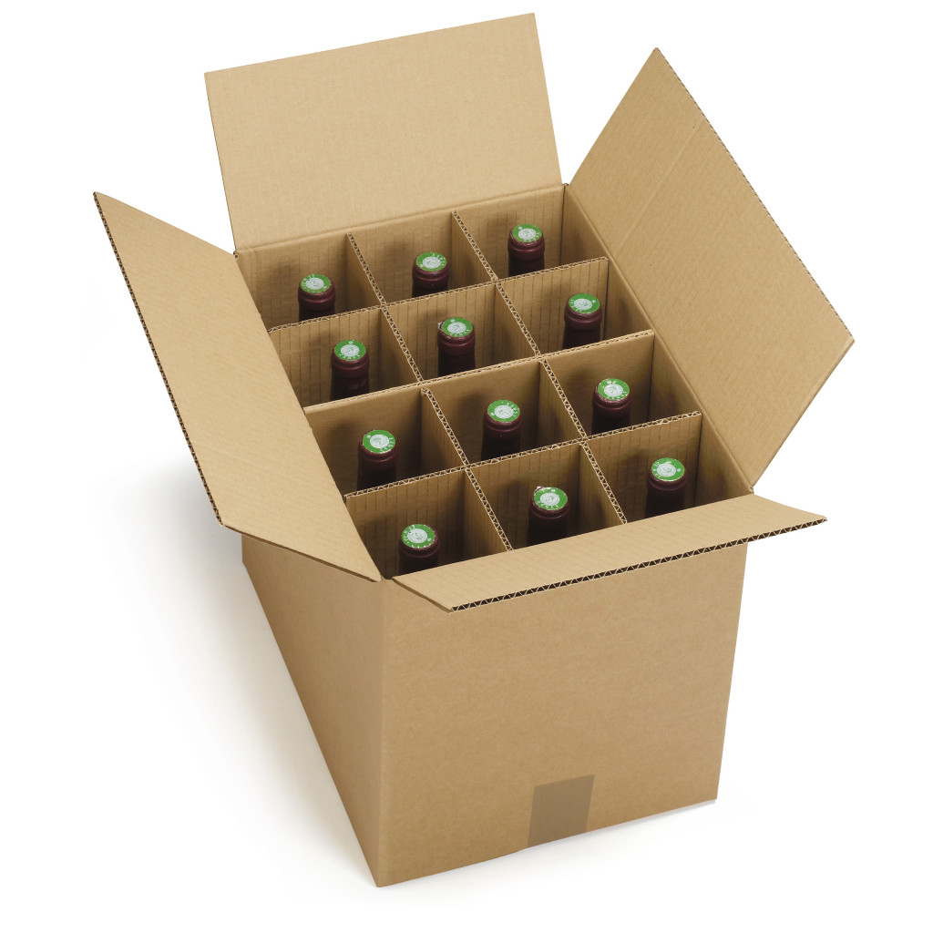 Bottle boxes with dividers