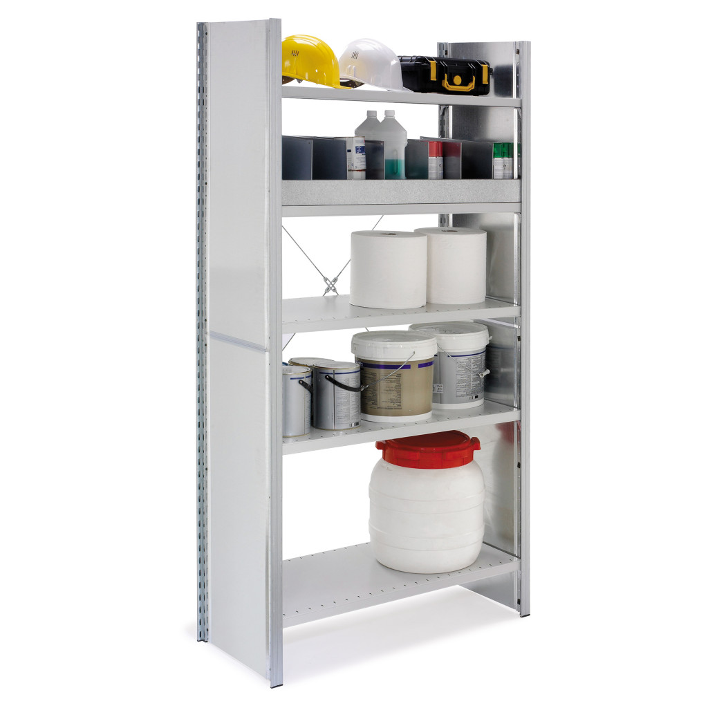 Rayonnage galvanisé côtés tôlés  longueur 97 cm