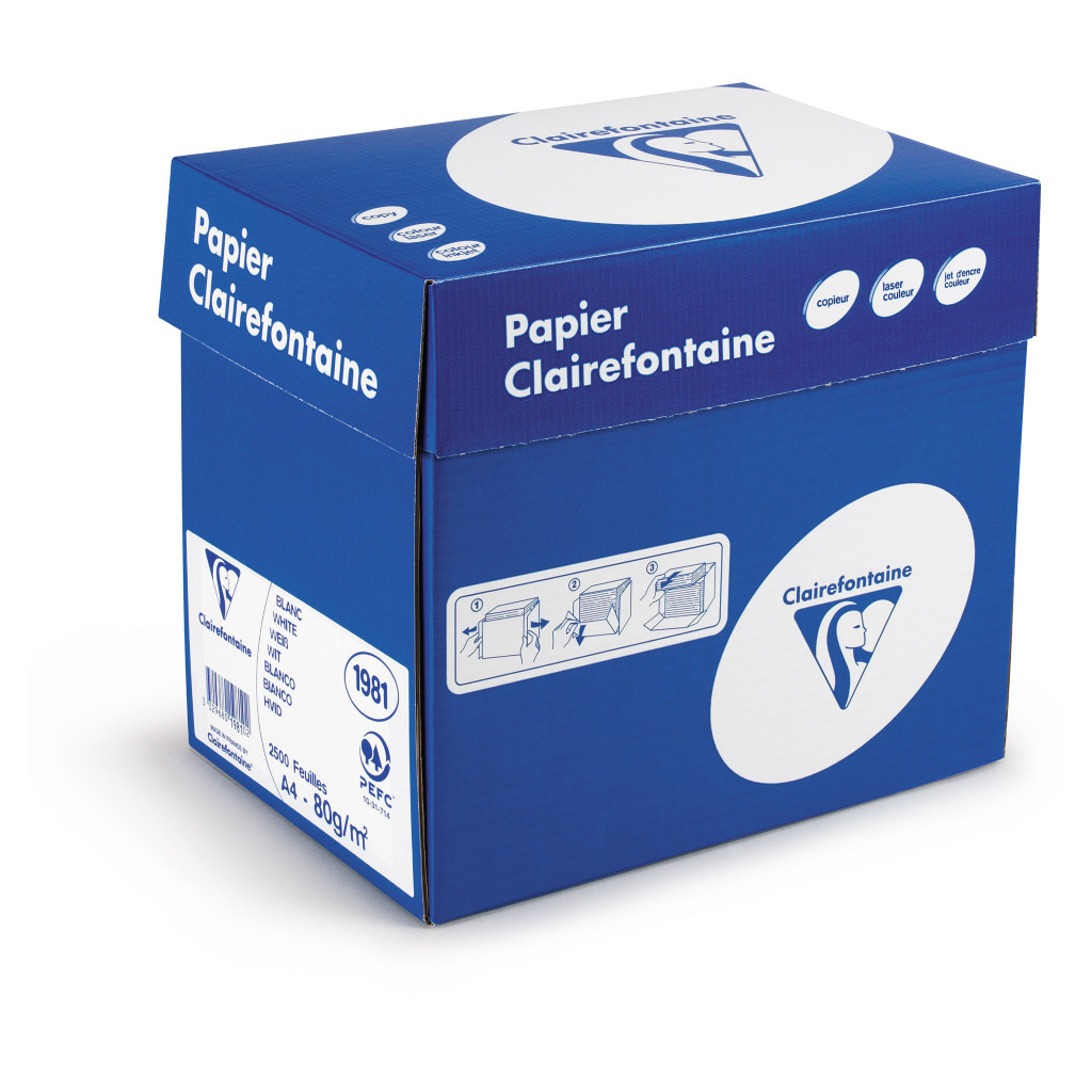 Boîte distributrice de 2500 feuilles CLAIREFONTAINE