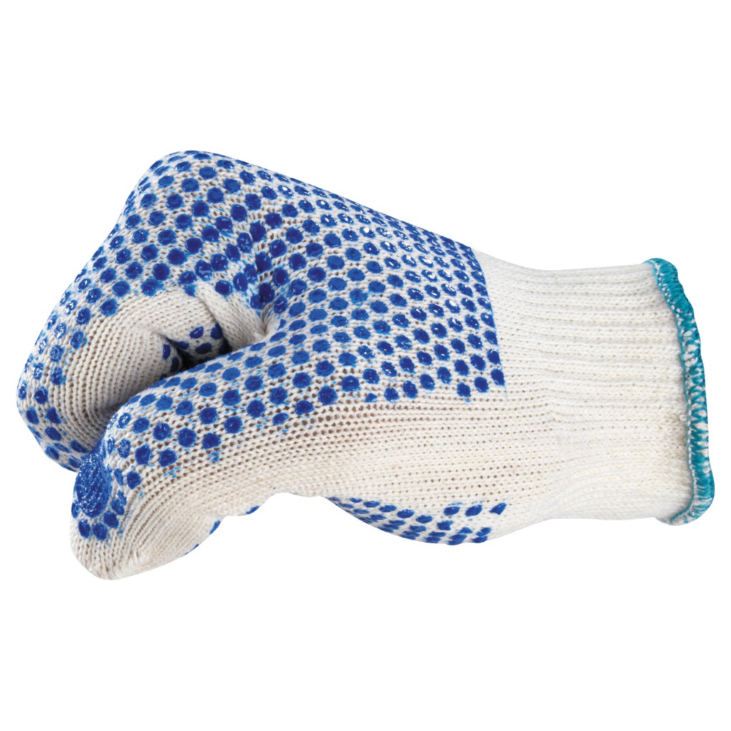 Guantes de punto ambidiestros con picos en las dos caras