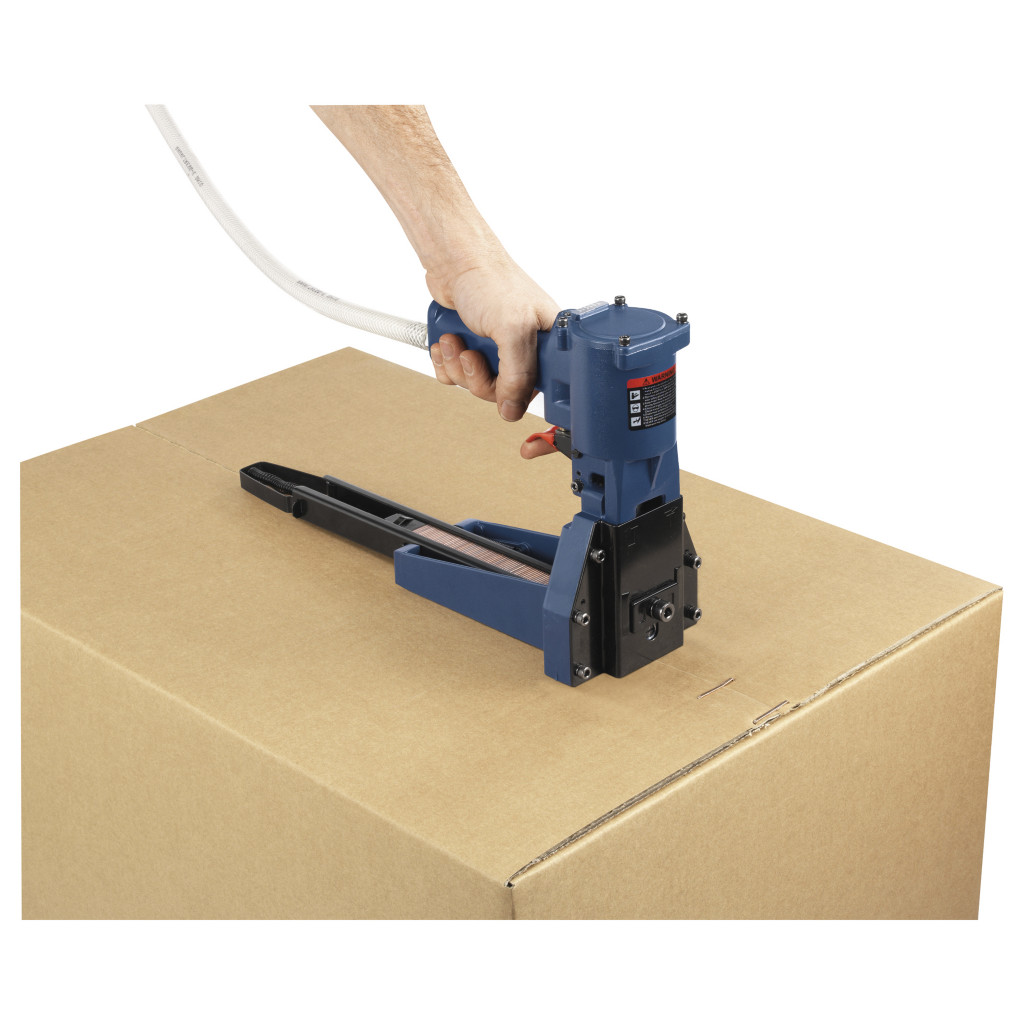 Pneumatic box staplers