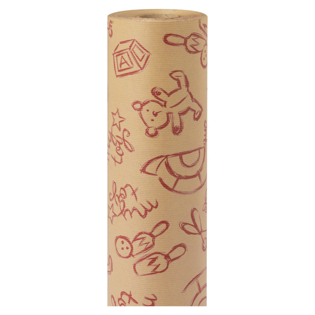 Papier cadeau kraft imprimé