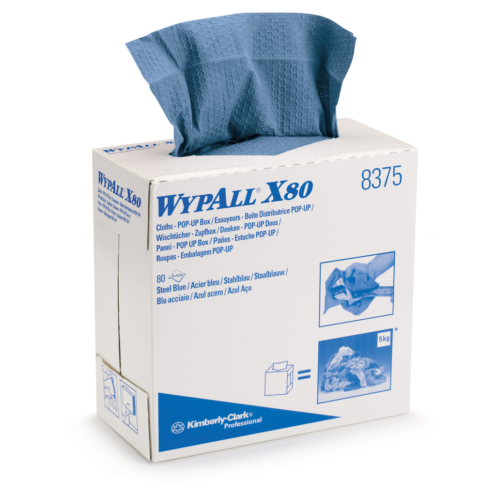 Chiffon non-tissé bleu WYPALL® X80