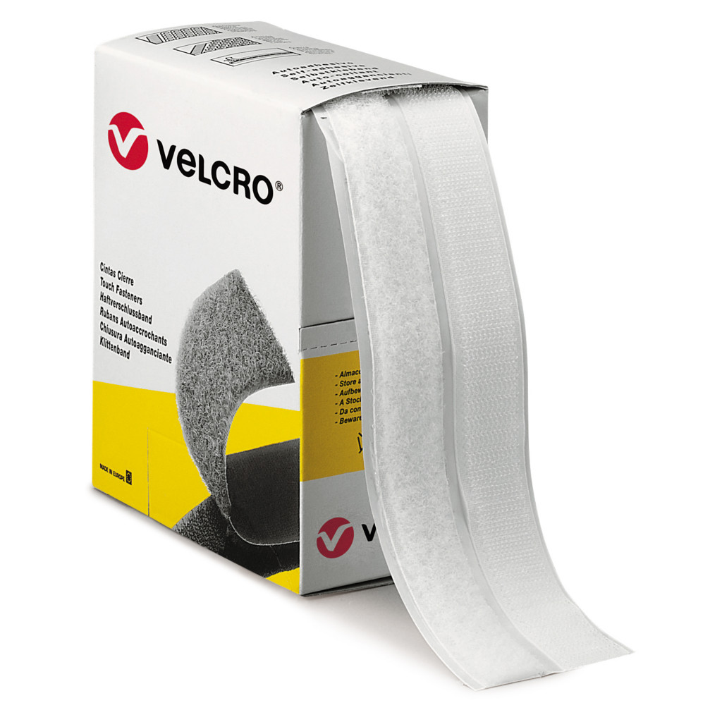 Fixation textile adhésive VELCRO® en boîte distributrice
