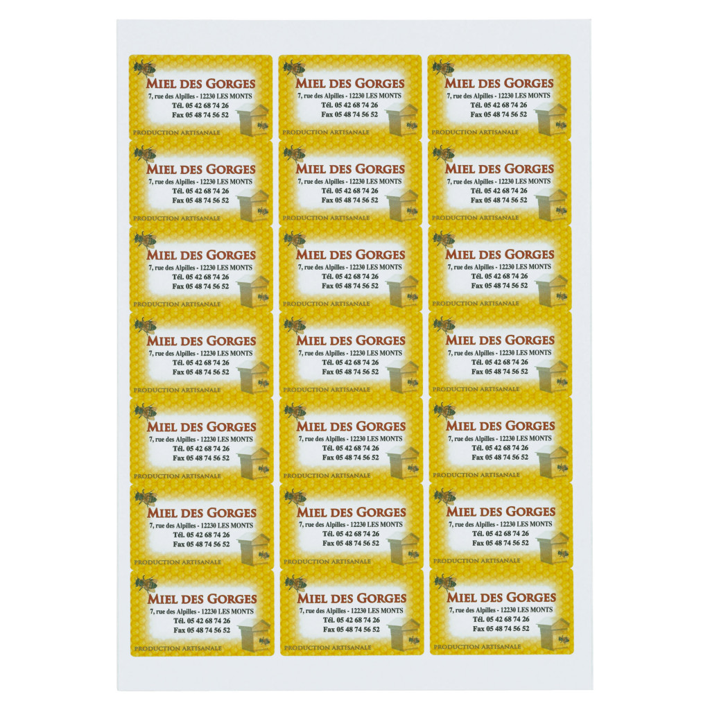 Economy pack of inkjet labels