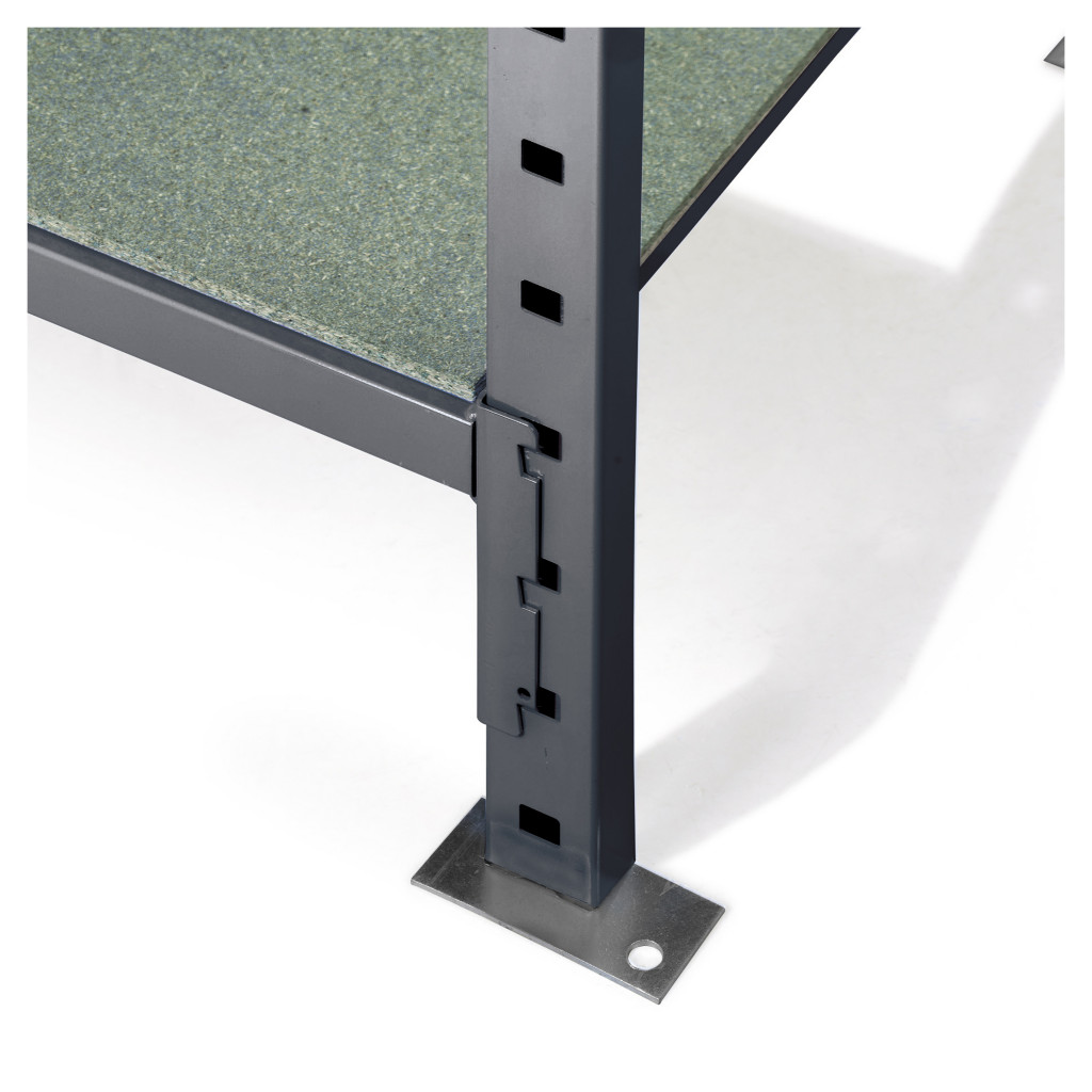 Platine et croisillon pour rayonnage Fliplus