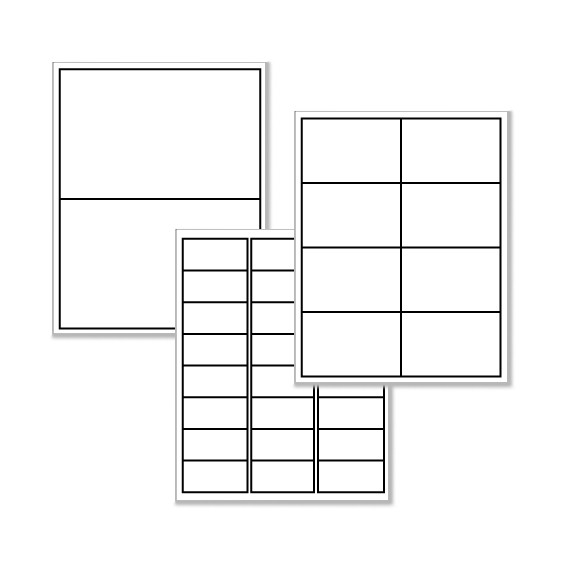 Étiquette laser et jet d'encre à angles vifs par 500 planches