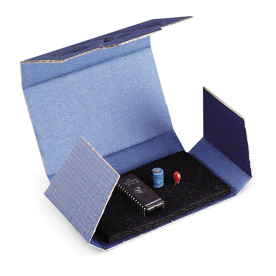 Étui carton blindé avec mousse noire conductrice