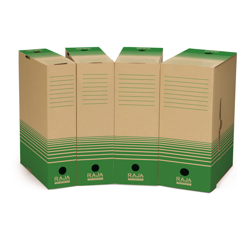 Recycled cardboard archive box folders
