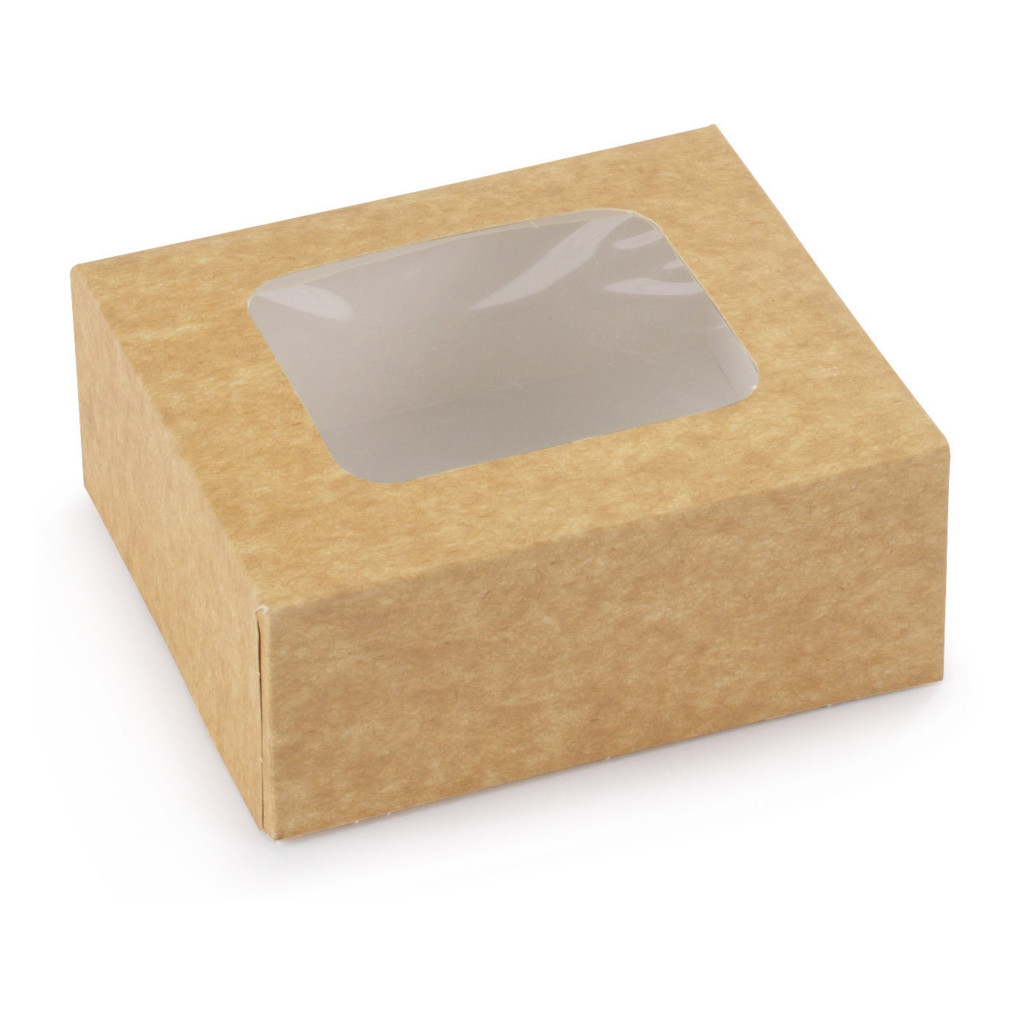 Boîte pâtissière kraft à fenêtre