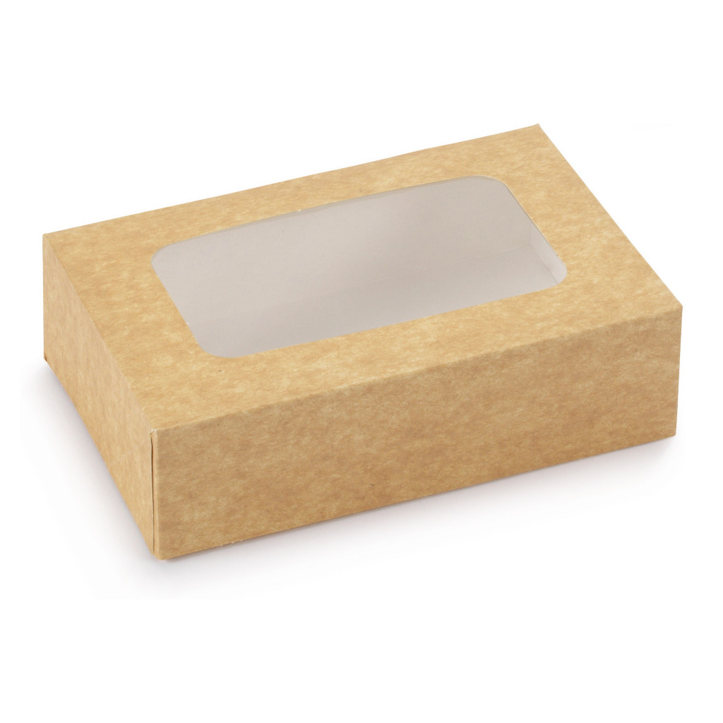 Boîte pâtissière kraft à fenêtre