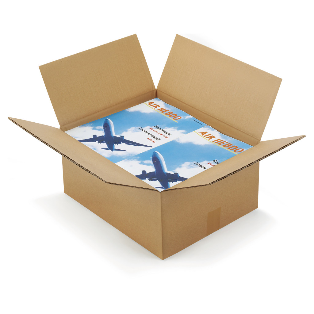 Caisse carton Rajabox brune double cannelure de 40 à 50 cm de long