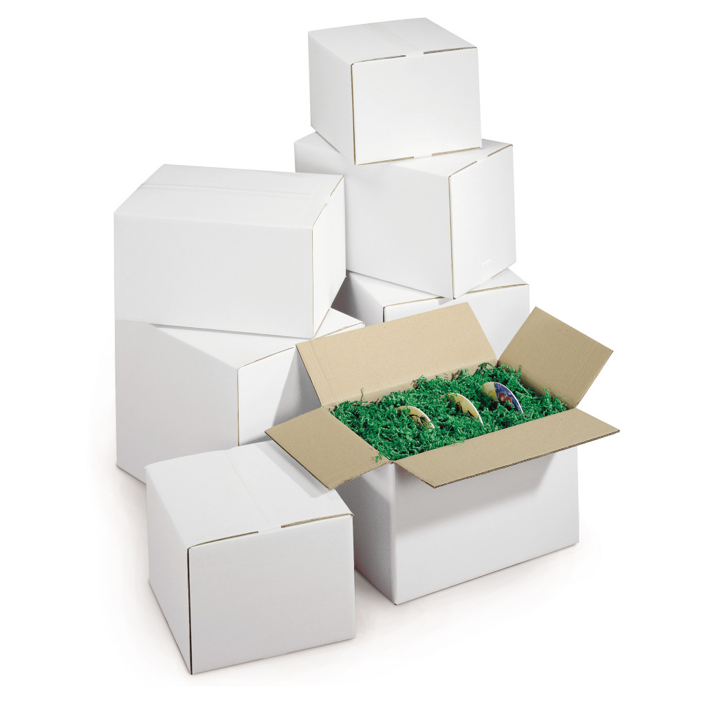 Caisse carton Rajabox blanche double cannelure