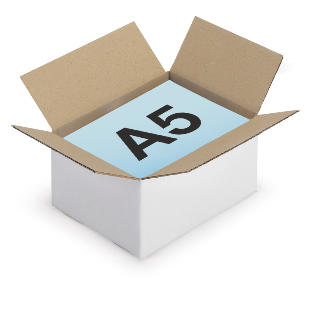 Caisse carton Rajabox blanche simple cannelure
