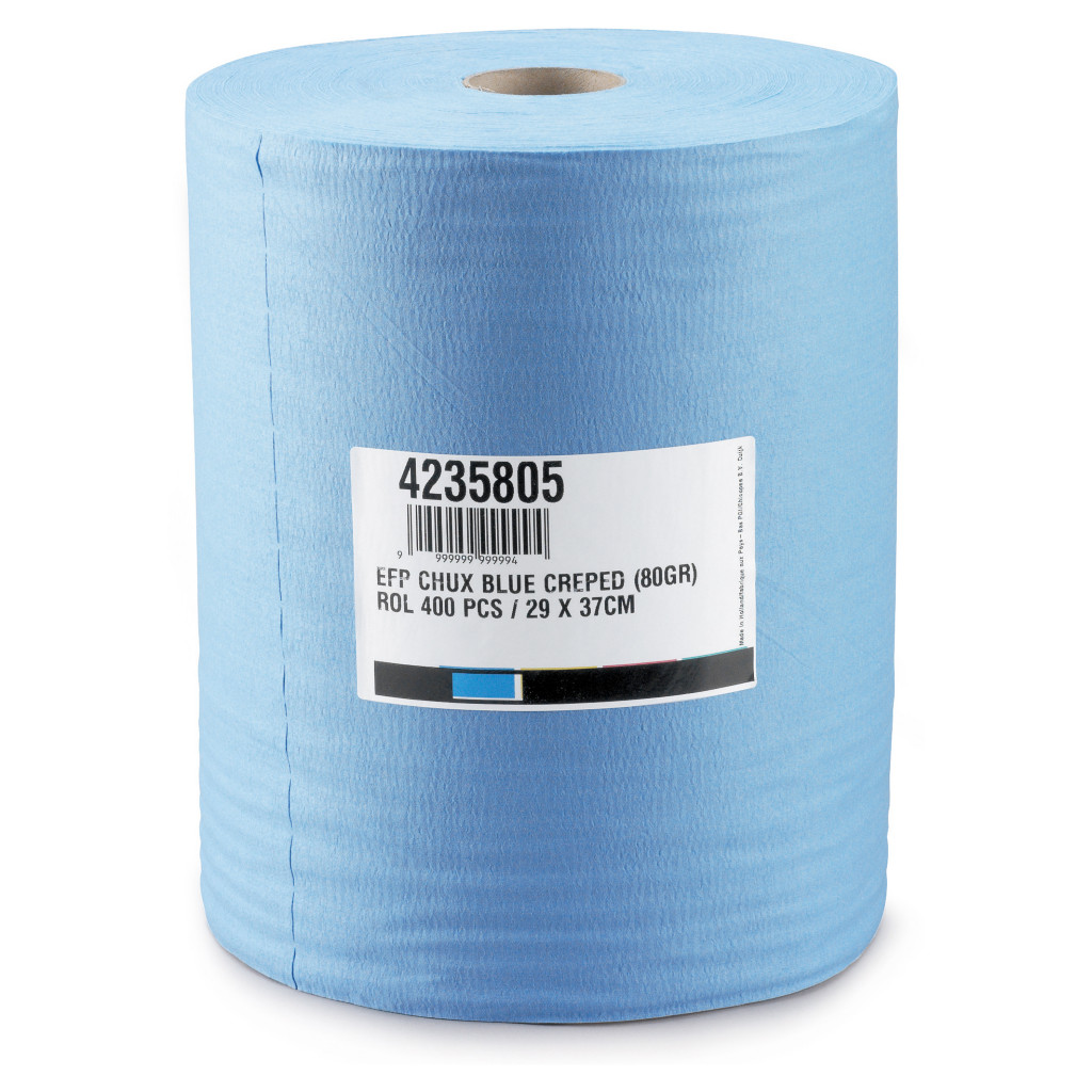 Chiffon non-tissé bleu Chux crêpé