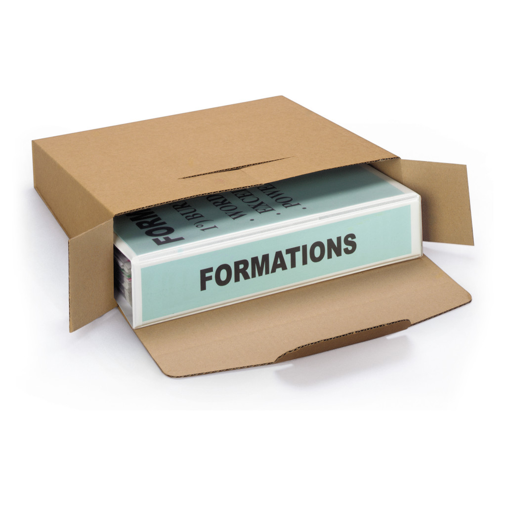 Boîte postale brune en carton pour classeur