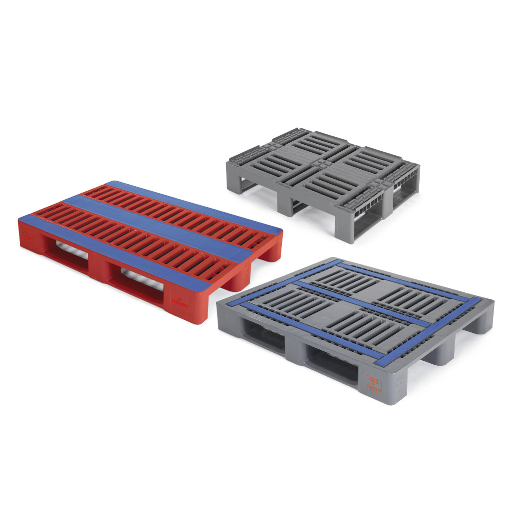 Palette plastique industrielle pour charges lourdes