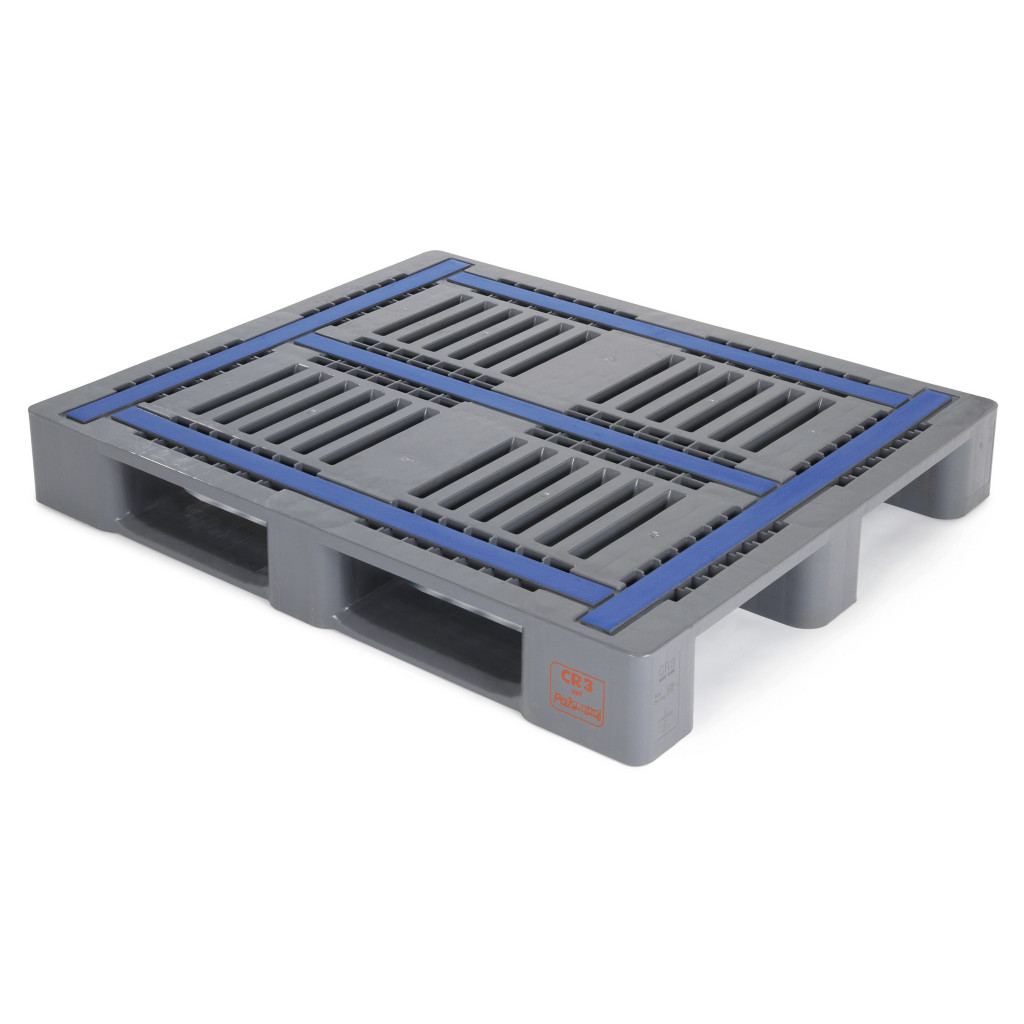 Palette plastique industrielle pour charges lourdes