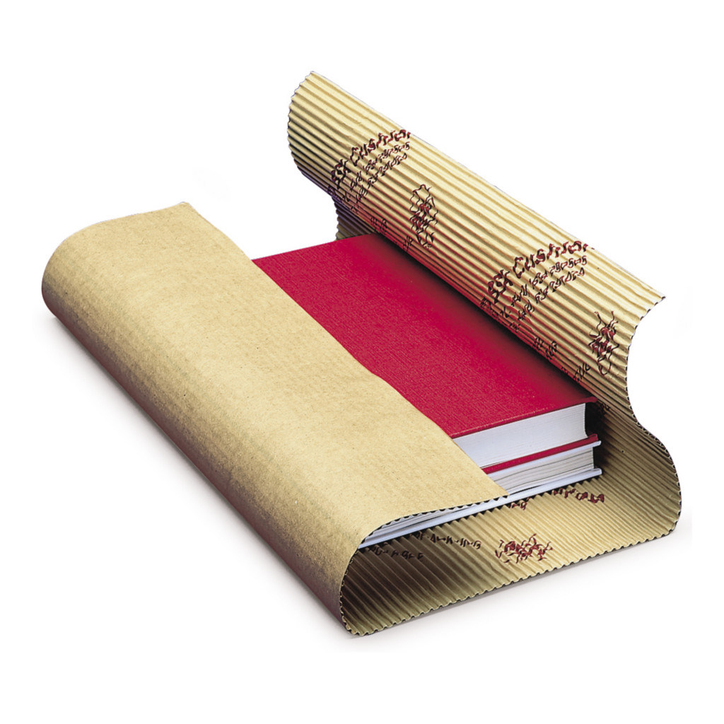 Corrugated cushion wrap book packaging in sheets