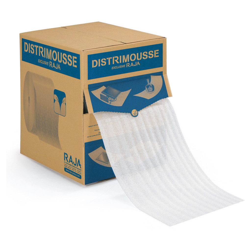 Film de espuma precortado en caja distribuidora DISTRIMOUSSE