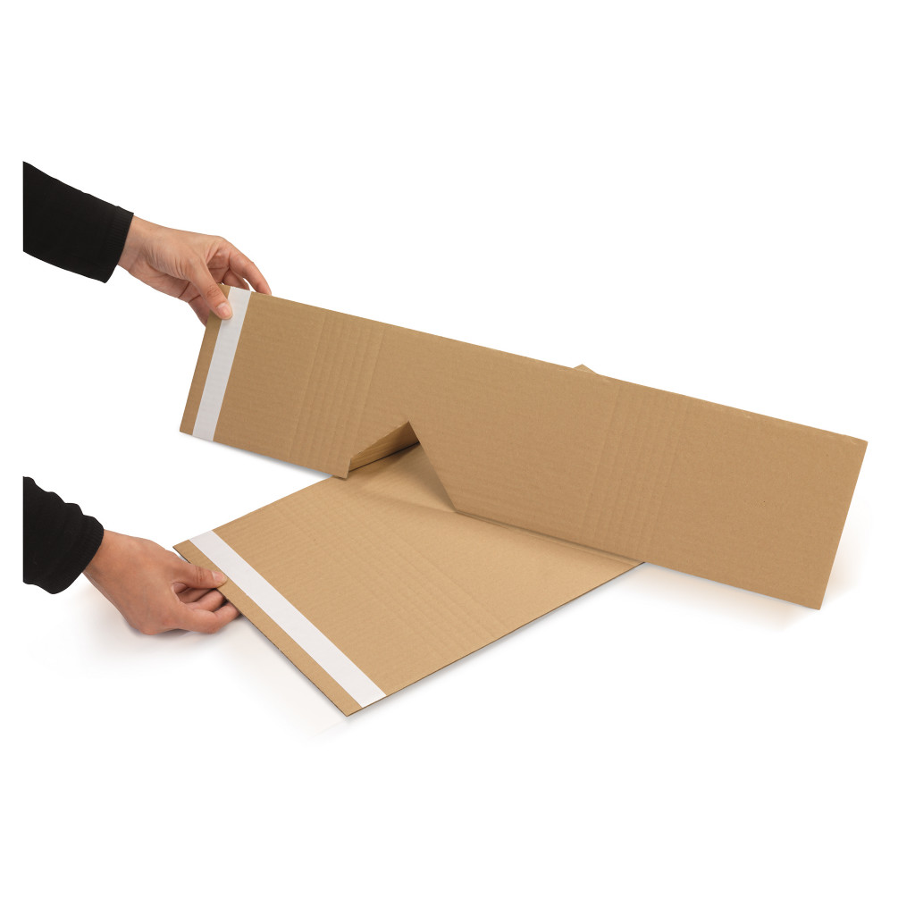 Étui-croix postal carton Ecobook brun pour livres