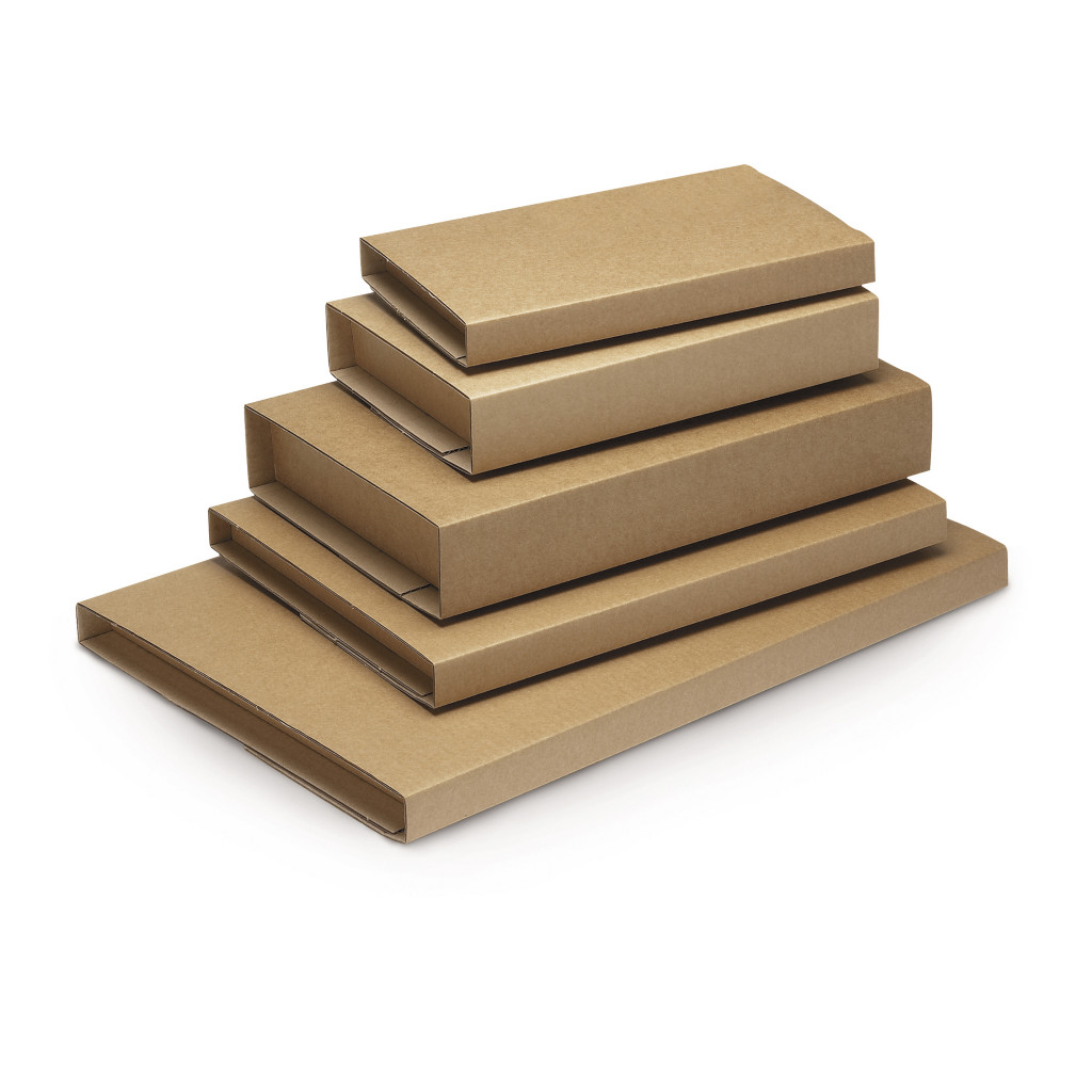 Étui-croix postal carton brun pour livres