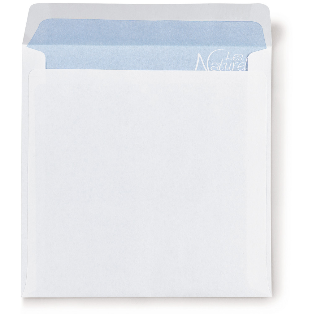 Enveloppe carrée papier blanc pour mise sous pli automatique