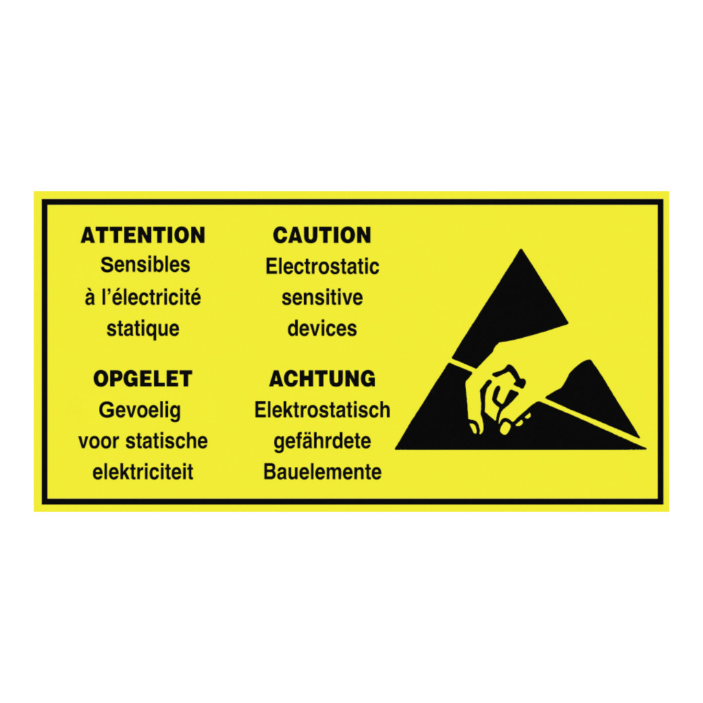 Antistatisches Etikett