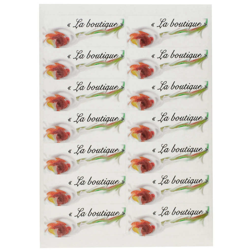 Étiquette en polyester transparent brillant jet d'encre