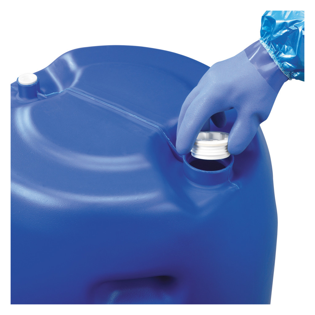 Fût plastique bleu opaque