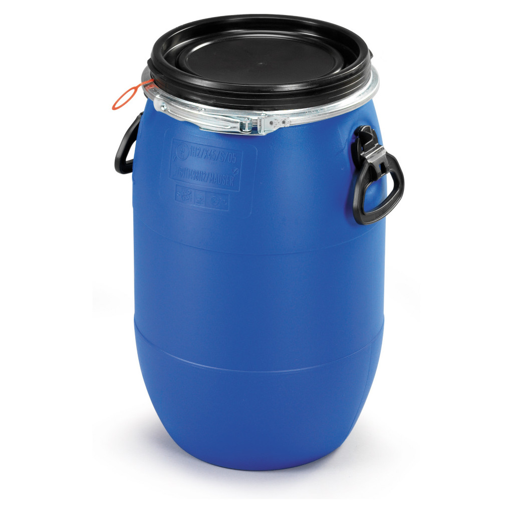 Fût plastique bleu opaque