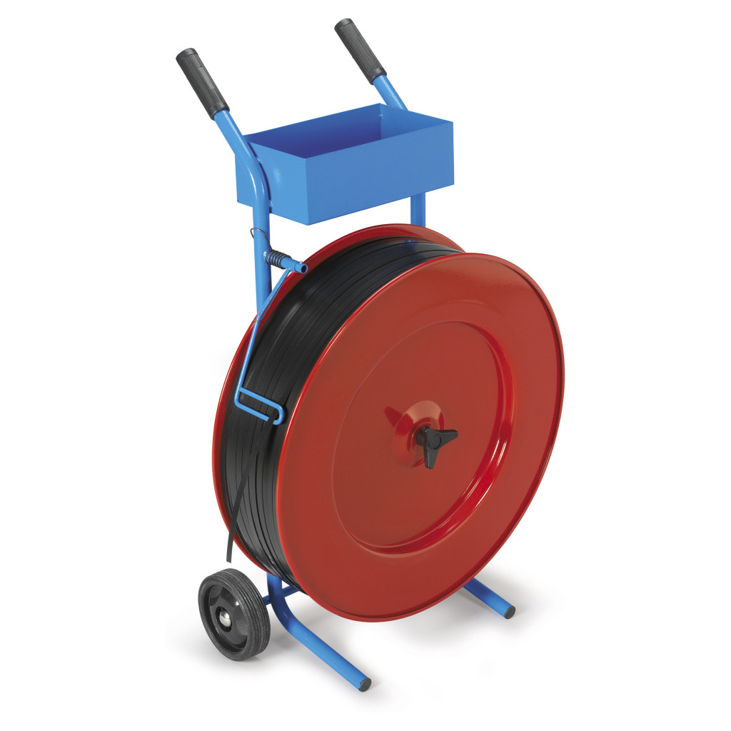 Carrello portabobine per reggia in polipropilene