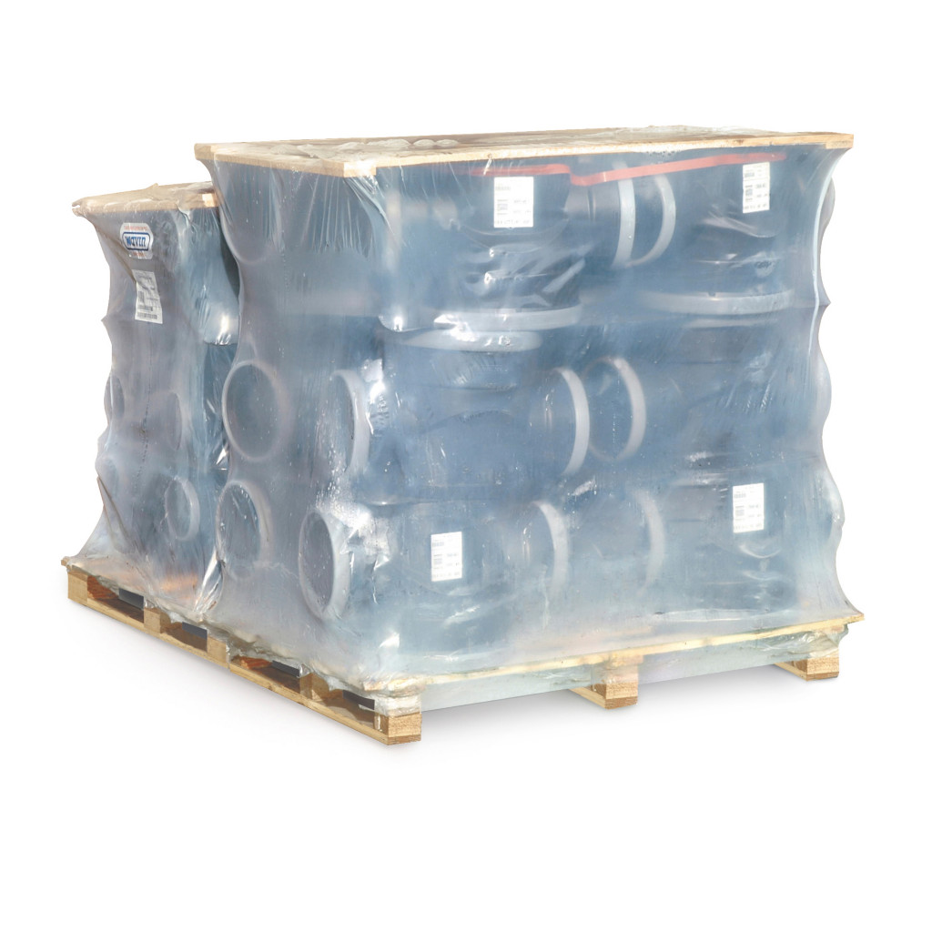 Housse plastique rétractable pour palette à l'unité 
