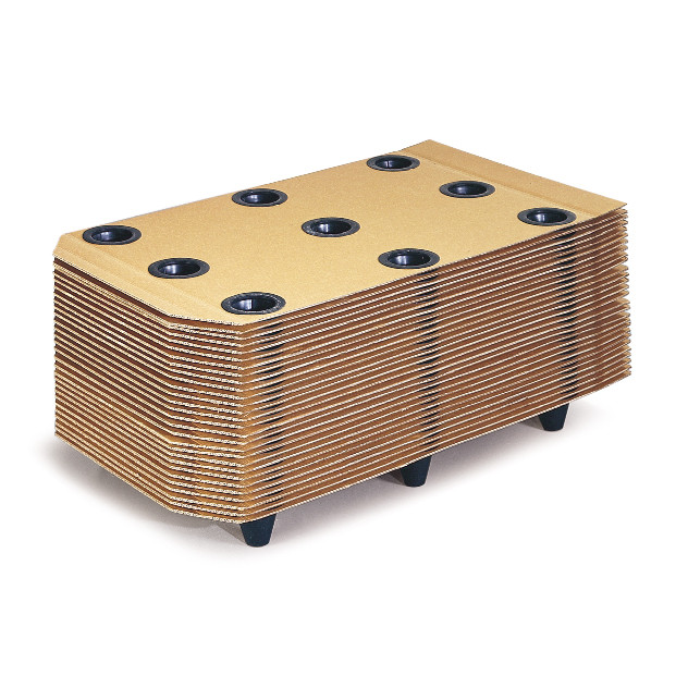 Caisse-palette en carton Interpal®  avec plots plastiques
