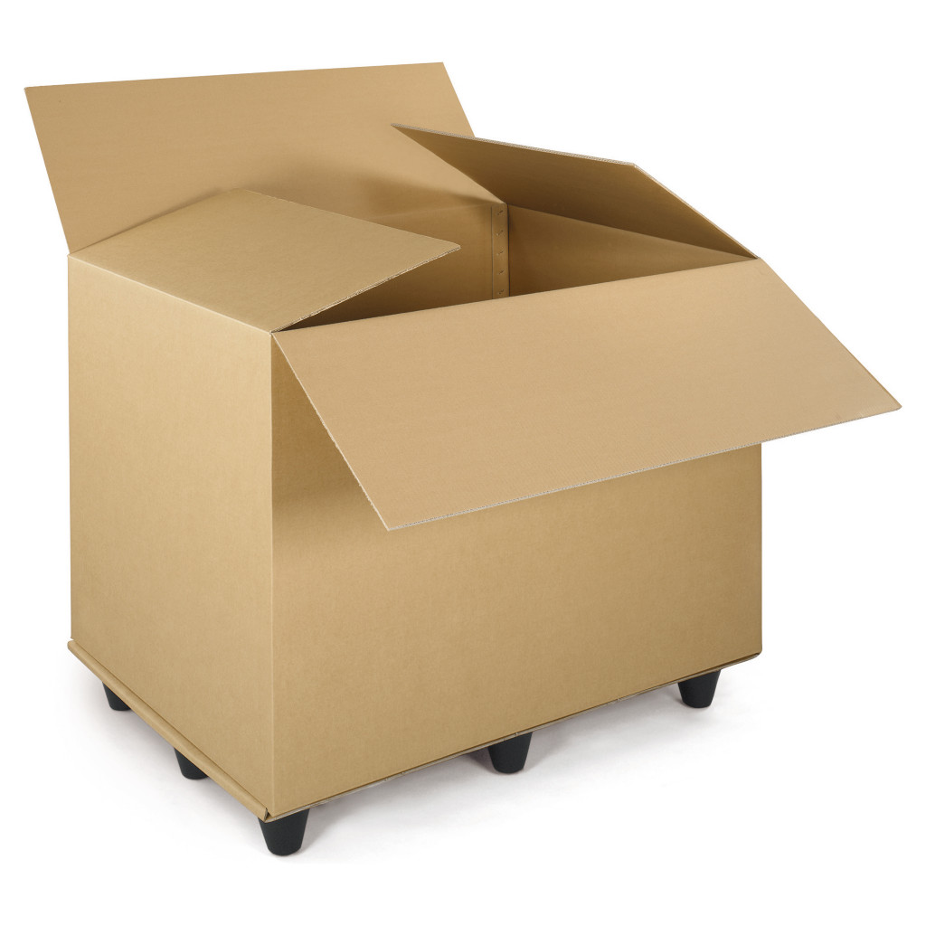 Caisse-palette en carton Interpal®  avec plots plastiques