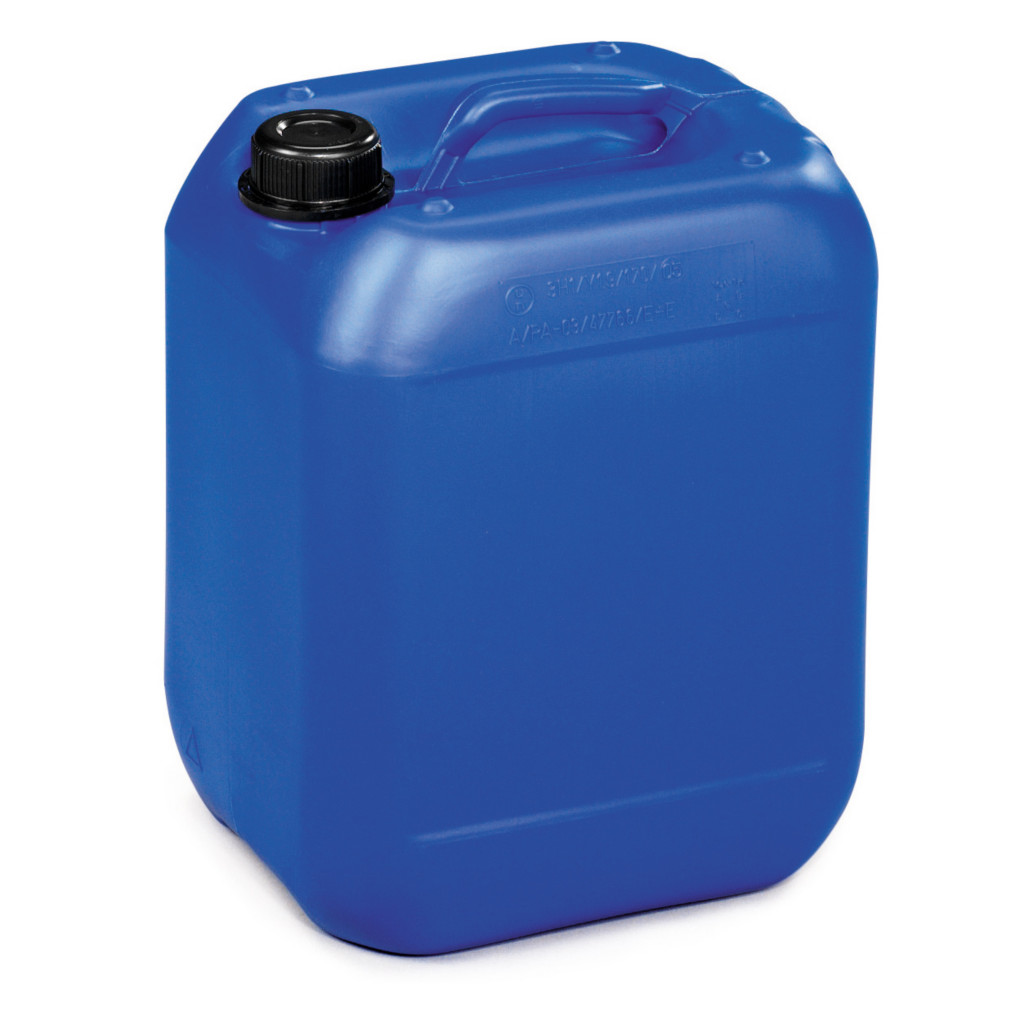 Jerrican plastique gerbable transparent et couleur