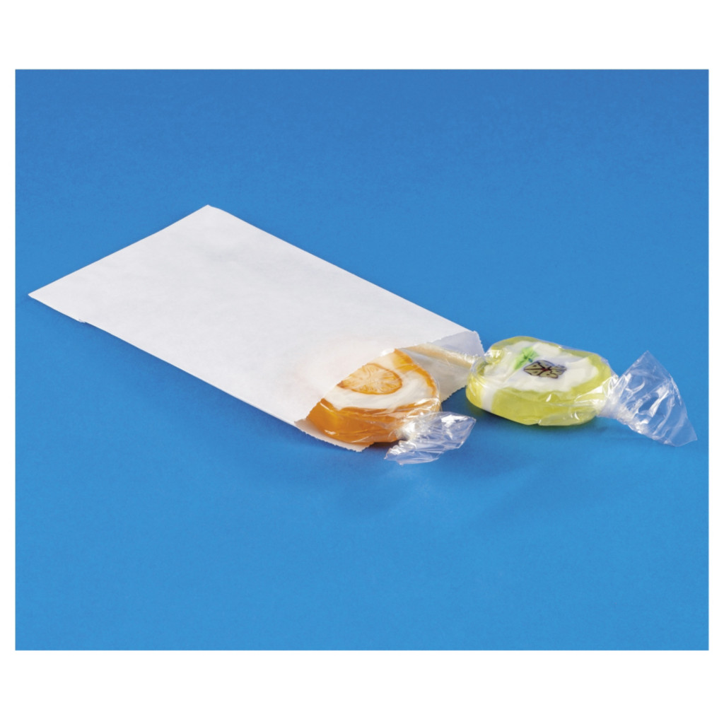 Bolsa kraft plana blanca