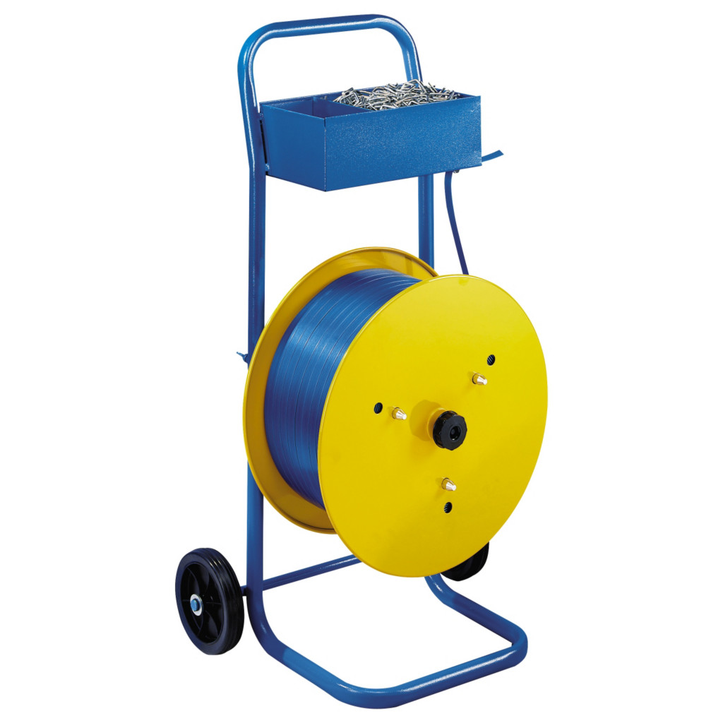 Chariot dévidoir pour feuillard polypropylène