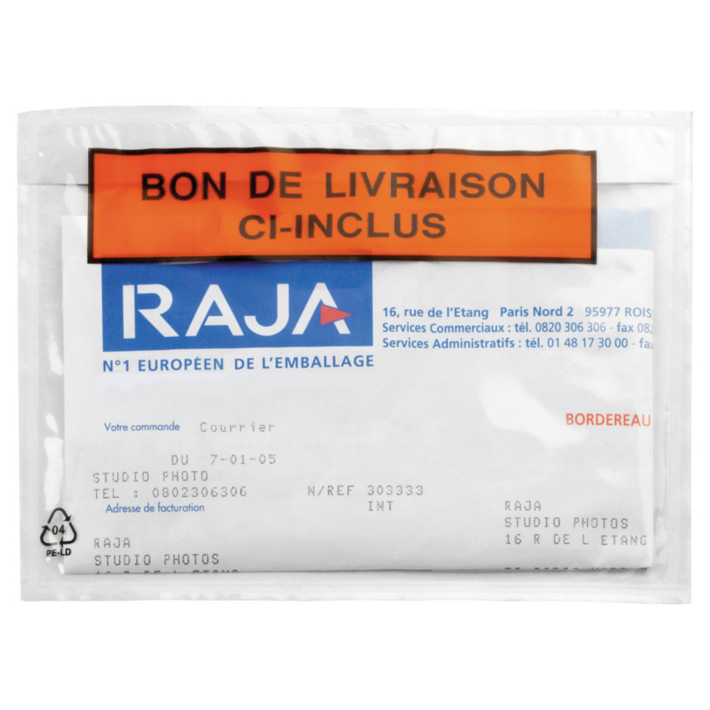 Pochette porte-documents adhésive imprimée Rajalist Eco