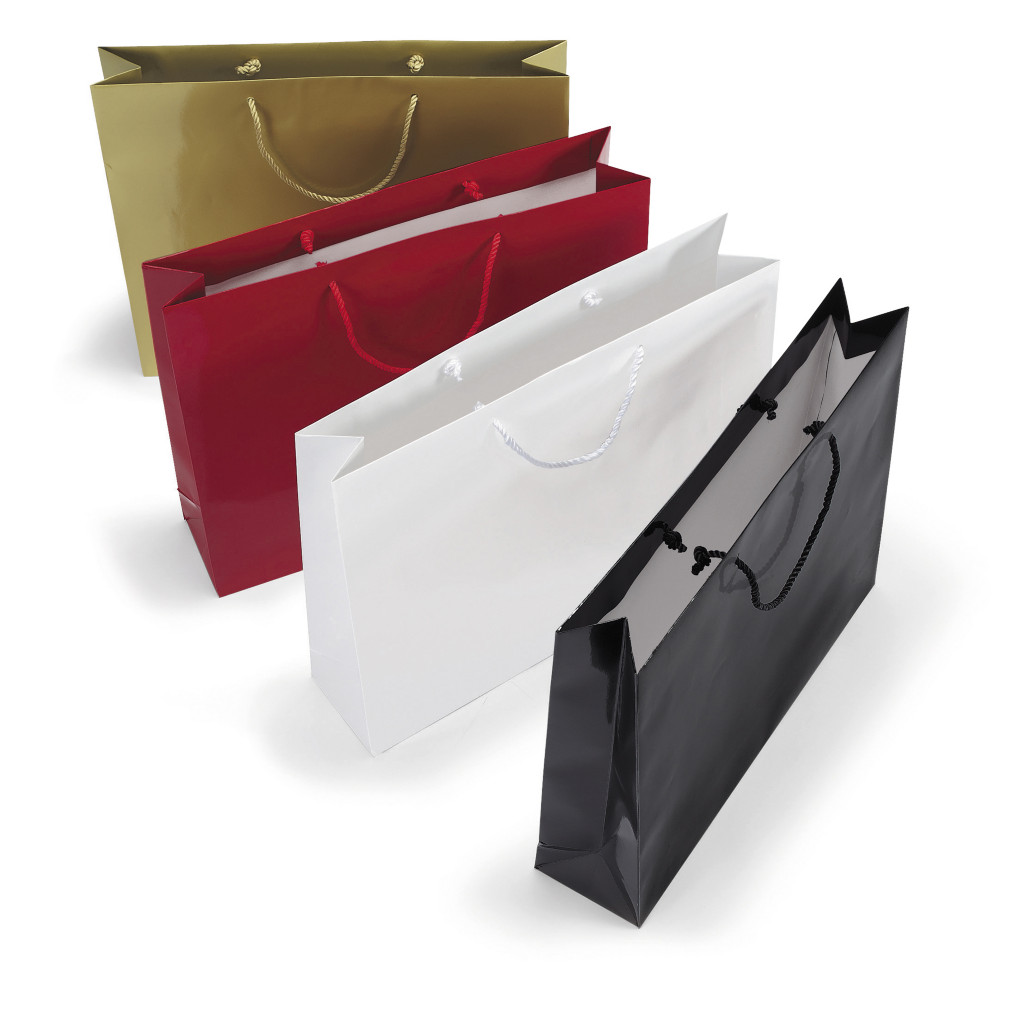 Buste shopper lusso con maniglie a cordoncino